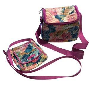 Iconic Vera Bradley Stay Cooler and Hipster in matching Super Bloom pattern